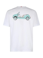 MC2 Saint Barth Man Cotton T-shirt With Spiaggina Front And Back Placed Print | Fiat 500 Special Edition