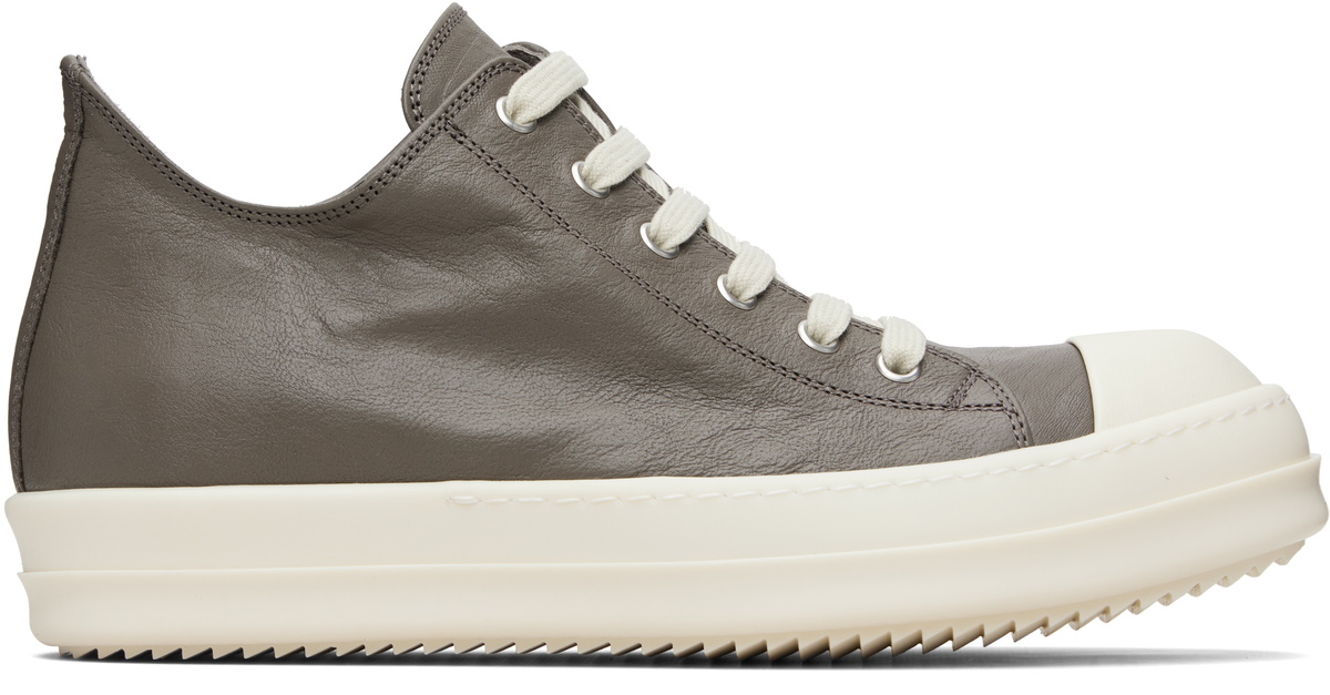 Rick Owens Gray Temple Low Sneakers