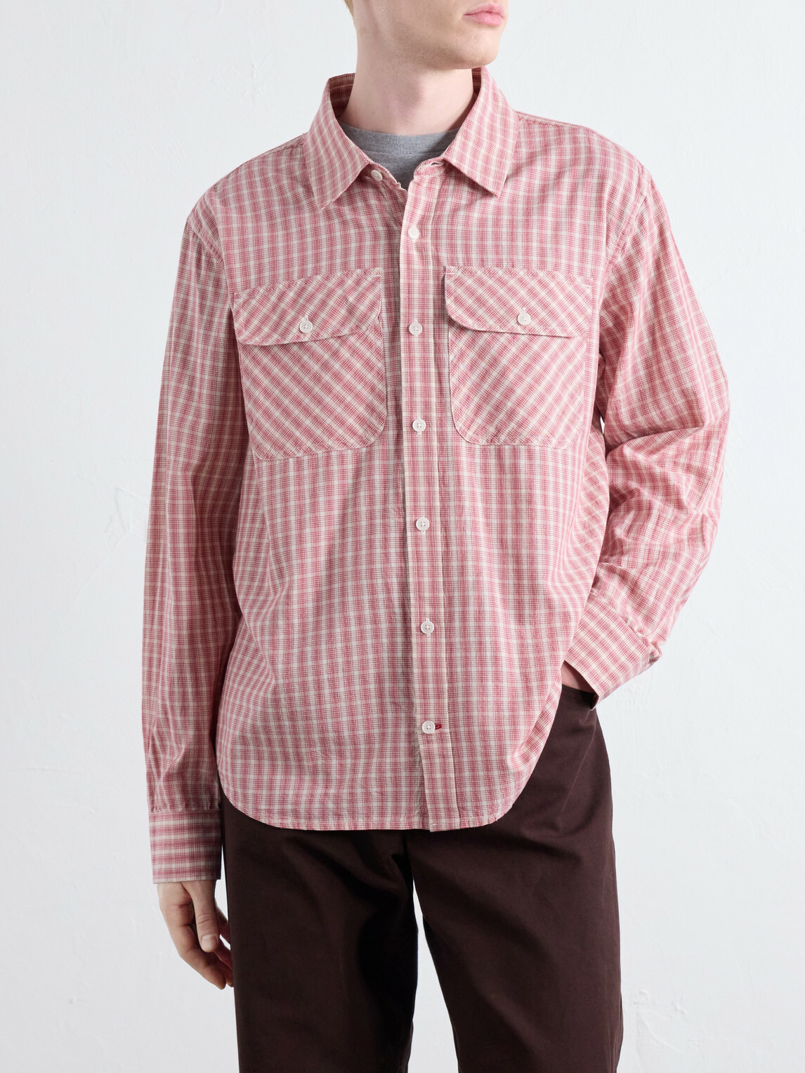 Corridor - Americana Checked Cotton Shirt - Red
