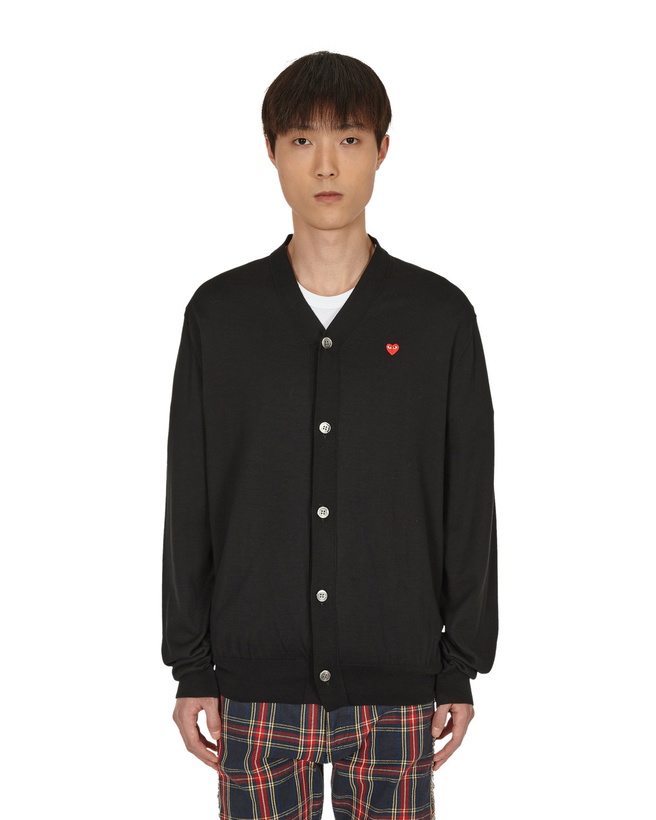 Photo: Comme Des Garcons Play Heart Patch Cardigan