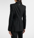 McQueen Pinstripe double-breasted wool blazer