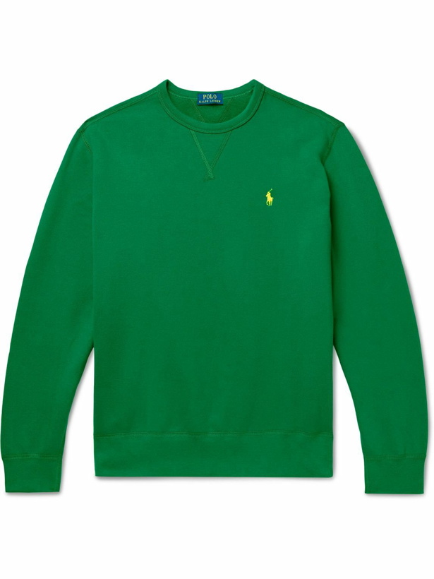 Photo: Polo Ralph Lauren - Logo-Embroidered Cotton-Blend Jersey Sweatshirt - Green