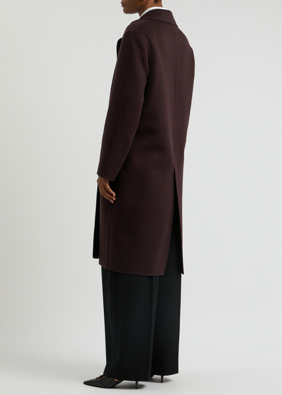 Stella Mccartney Double-breasted Wool Coat Chocolate Stella McCartney