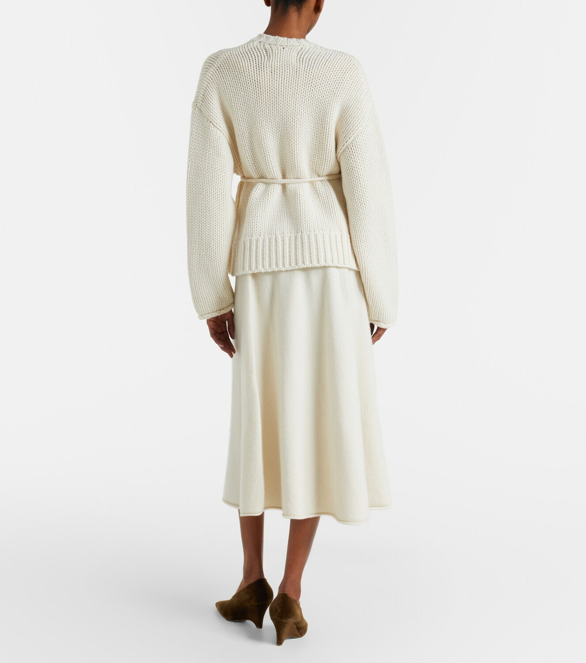 Extreme Cashmere N°388 Ease cashmere-blend midi skirt
