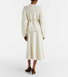 Extreme Cashmere N°388 Ease cashmere-blend midi skirt