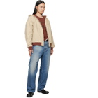 MM6 Maison Margiela Beige Hooded Reversible Jacket