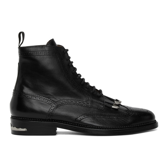 Photo: Toga Virilis Black Leather Fringed Boots