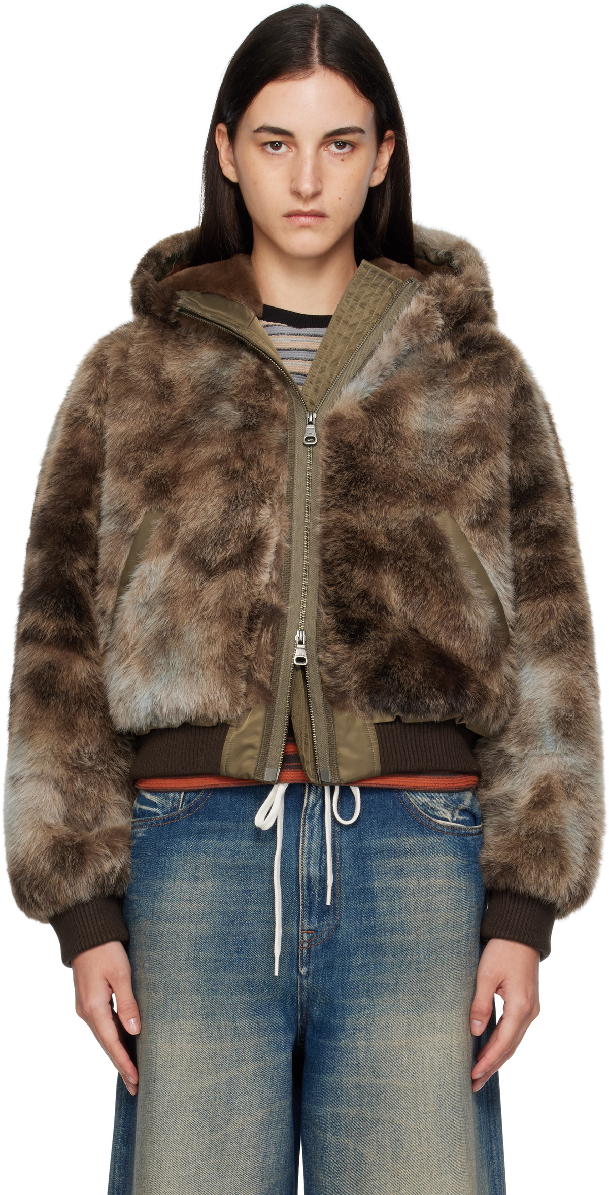 Andersson Bell Brown Vanessa Faux-Fur Jacket