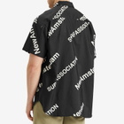 New Amsterdam Surf Association Men's Logo Printed Shirt in Black Base