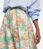 Dries Van Noten - Floral jacquard midi skirt