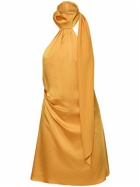 SIMKHAI - Jade Draped Satin Mini Dress W/scarf