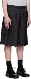 Toga Virilis Black Wave Quilting Shorts