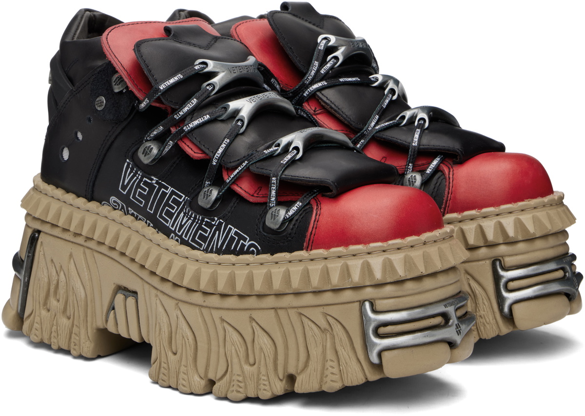 VETEMENTS Black New Rock Edition Platform Sneakers