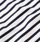 Mr P. - Striped Long-Sleeved Cotton-Jersey T-Shirt - Men - Navy