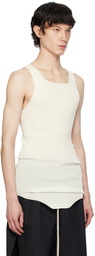 Rick Owens Off-White Ribbed Tank Top