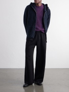 Les Tien - Party Wide-Leg Garment-Dyed Cotton-Fleece Sweatpants - Black
