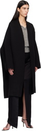 TOM FORD Black Sculptural Interlock Open Coat