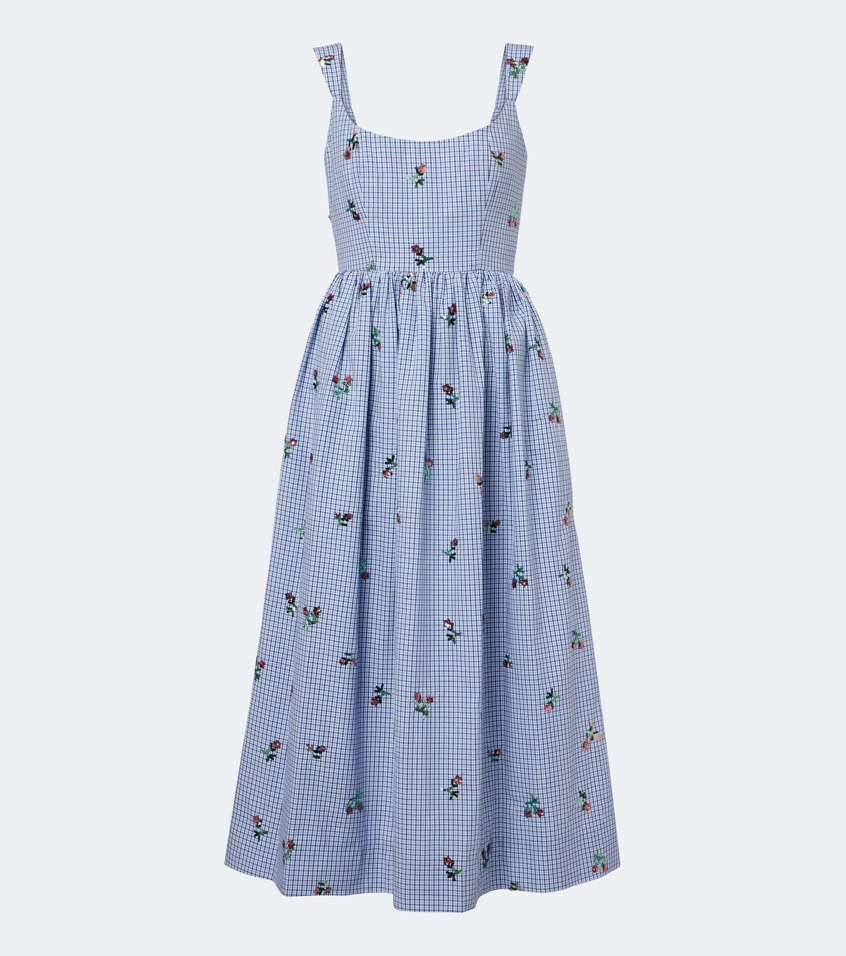 Markarian Nara sequined gingham cotton midi dress