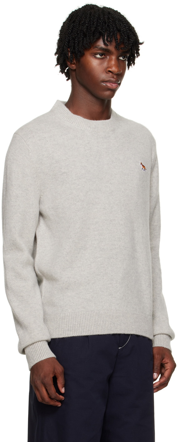 Maison buy Kitsune Grey Pullover Sweater