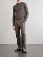 Rick Owens - Motopants Straight-Leg Panelled Leather Trousers - Brown