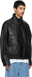 Solid Homme Black Grained Lambskin Jacket