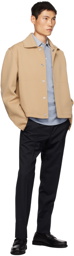 ZEGNA Beige Press-Stud Jacket