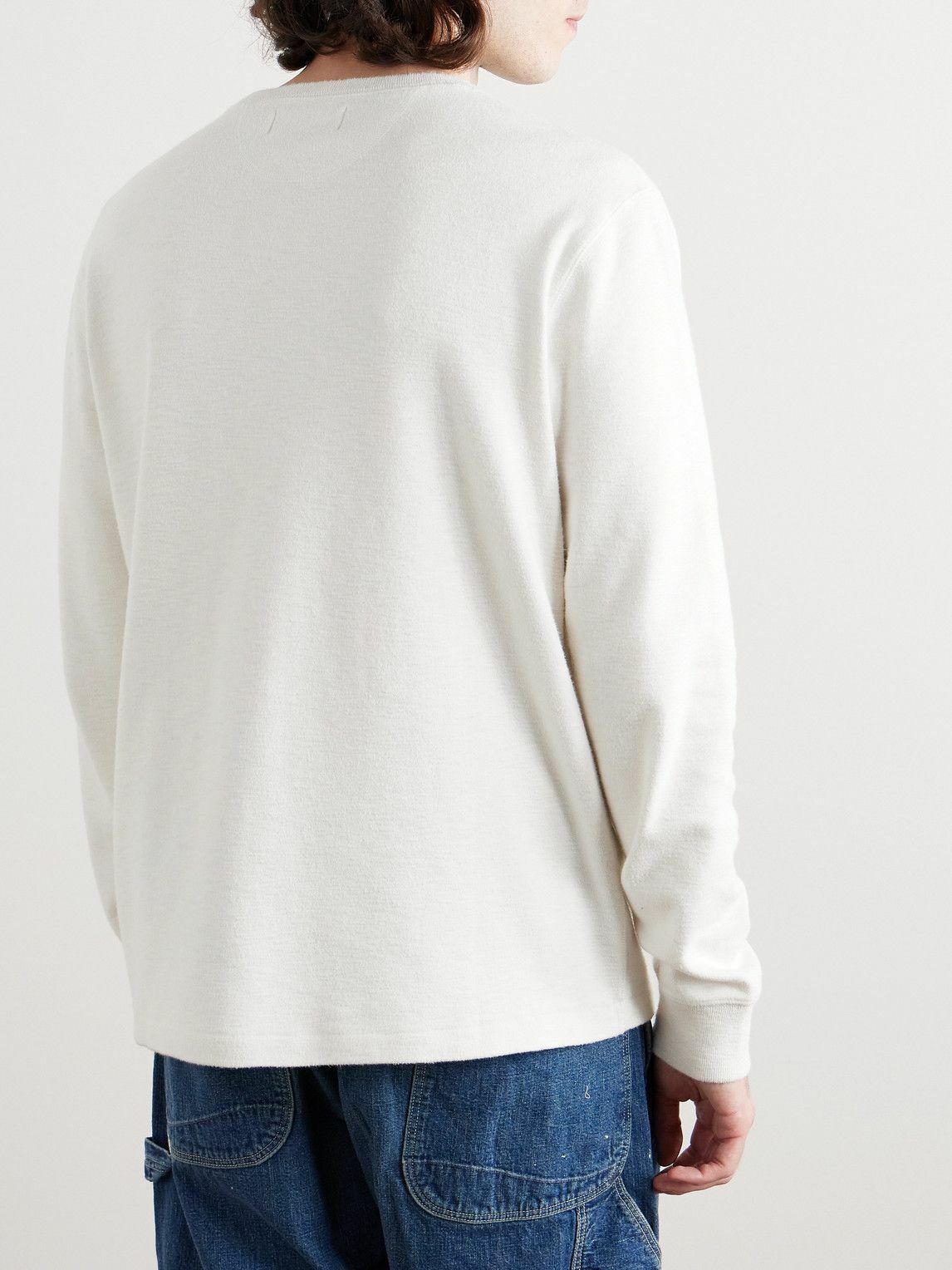 Polo Ralph Lauren - Cotton-Moleskin Henley Sweatshirt - Neutrals 