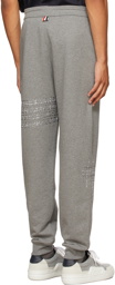 Thom Browne Grey Loopback Mending Stitch Lounge Pants