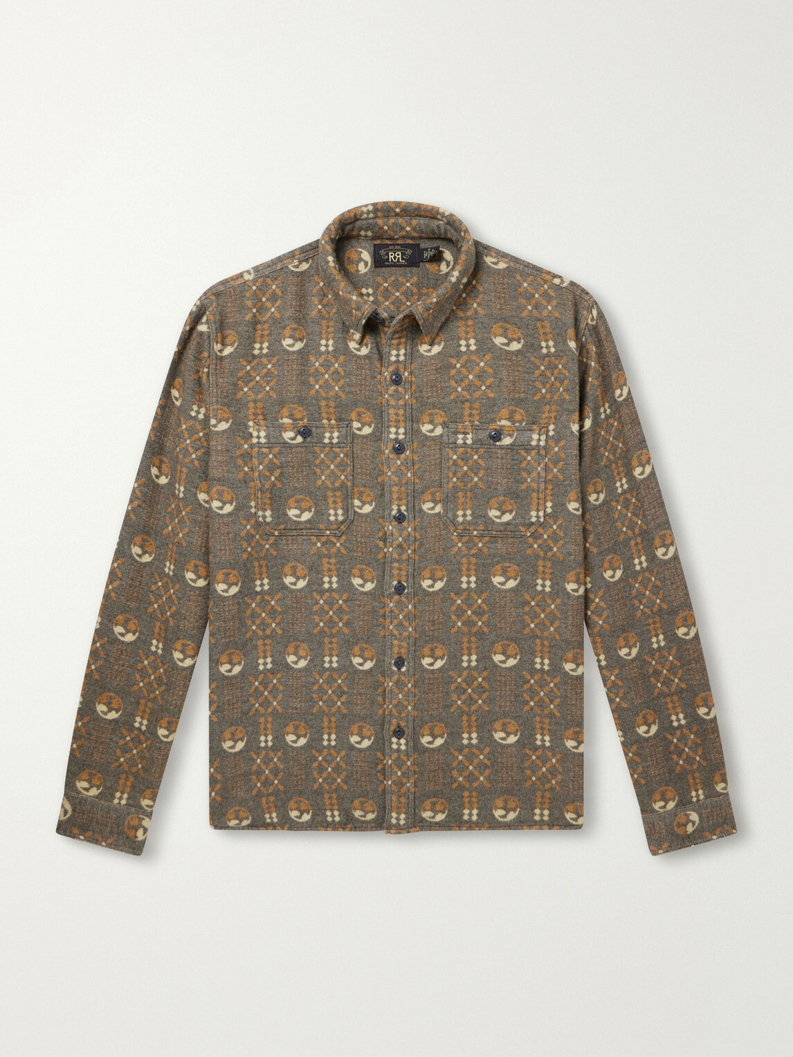 RRL - Cotton-Jacquard Shirt - Brown