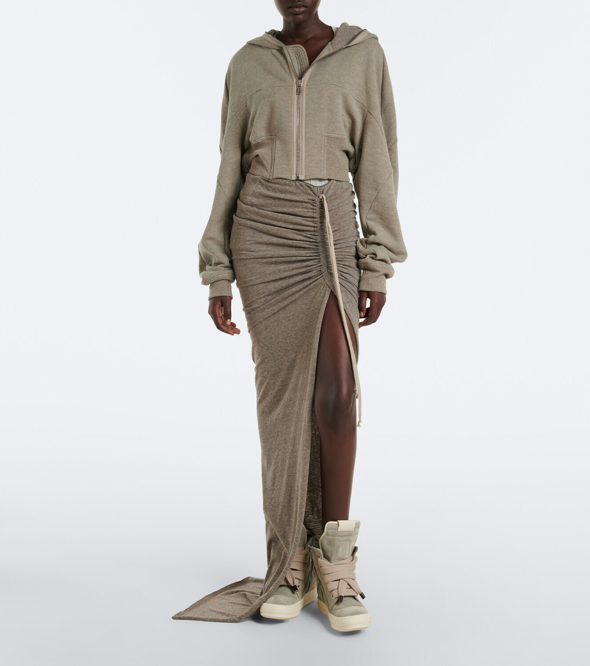 Rick Owens Geobasket suede high-top sneakers