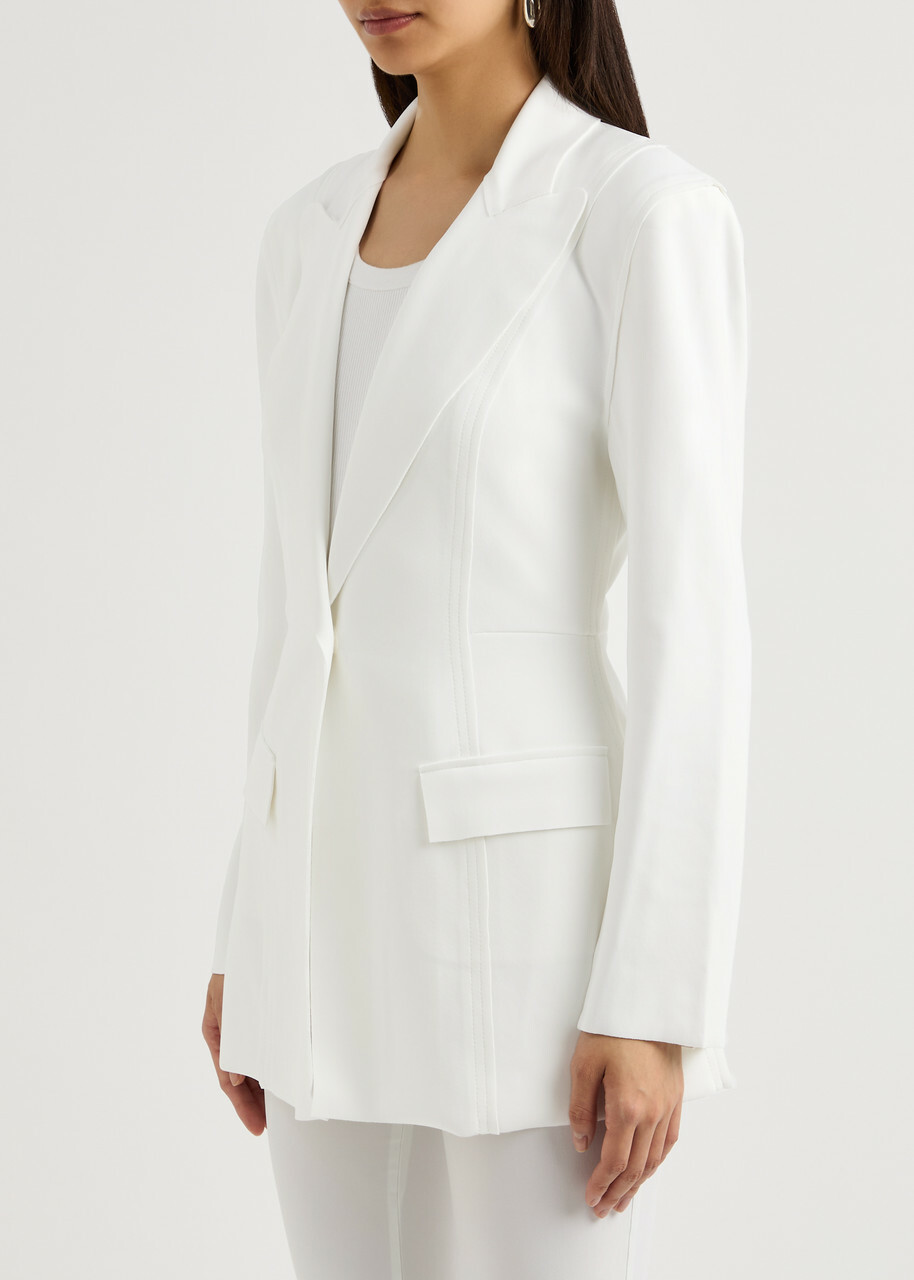 ジャケット Norma Kamali Transparent blazer SB STRAIGHT FIT JACKET – Silver – Norma Kamali