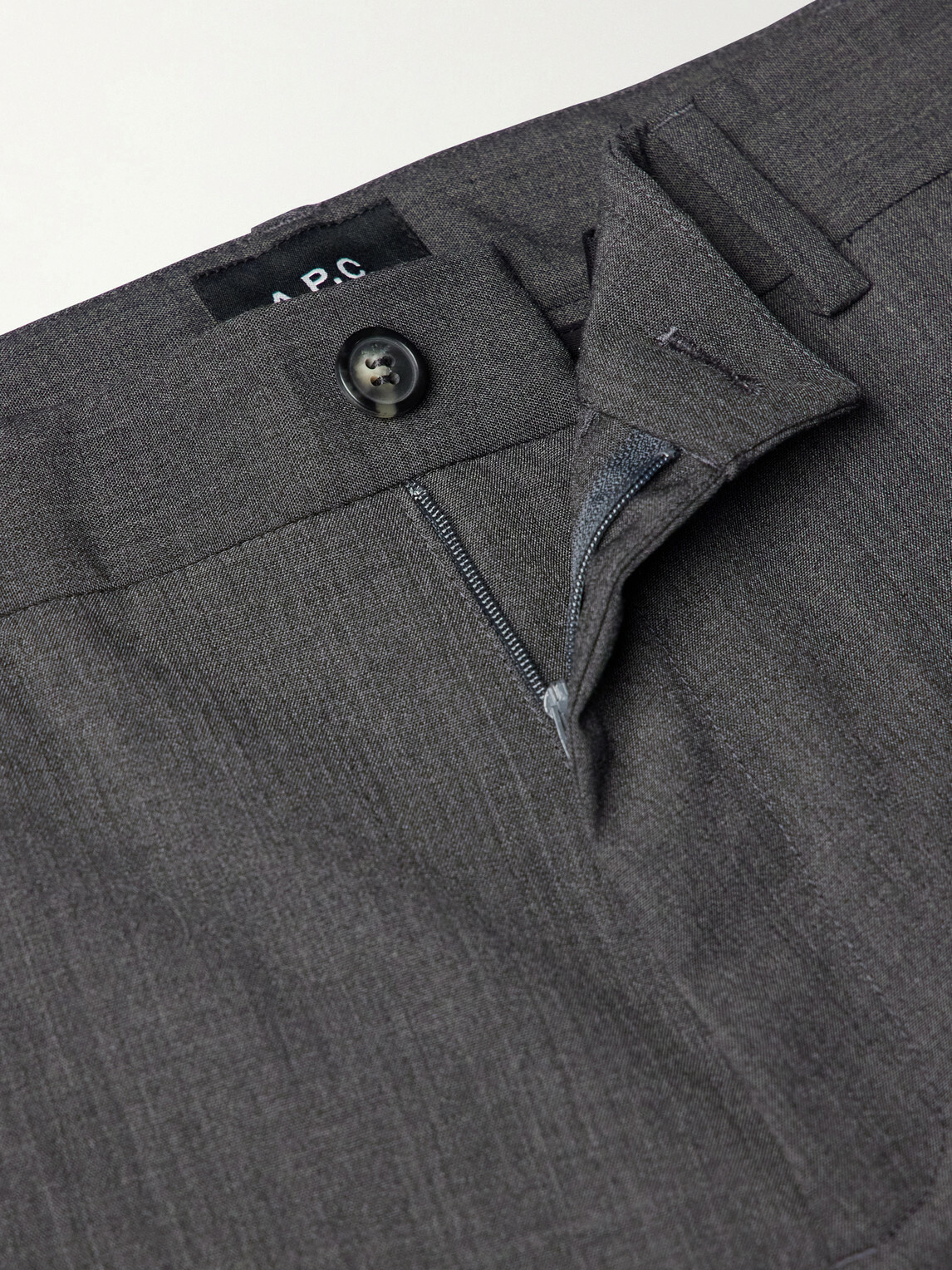 A.P.C. - Dylan Straight-Leg Wool-Blend Grain de Poudre Trousers - Gray