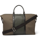 Ermenegildo Zegna - Shell And Pelle Tessuta Leather Holdall - Green