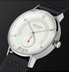 NOMOS Glashütte - Autobahn Neomatik Datum Automatic 41mm Stainless Steel and Nylon Watch, Ref. No. 1301 - White