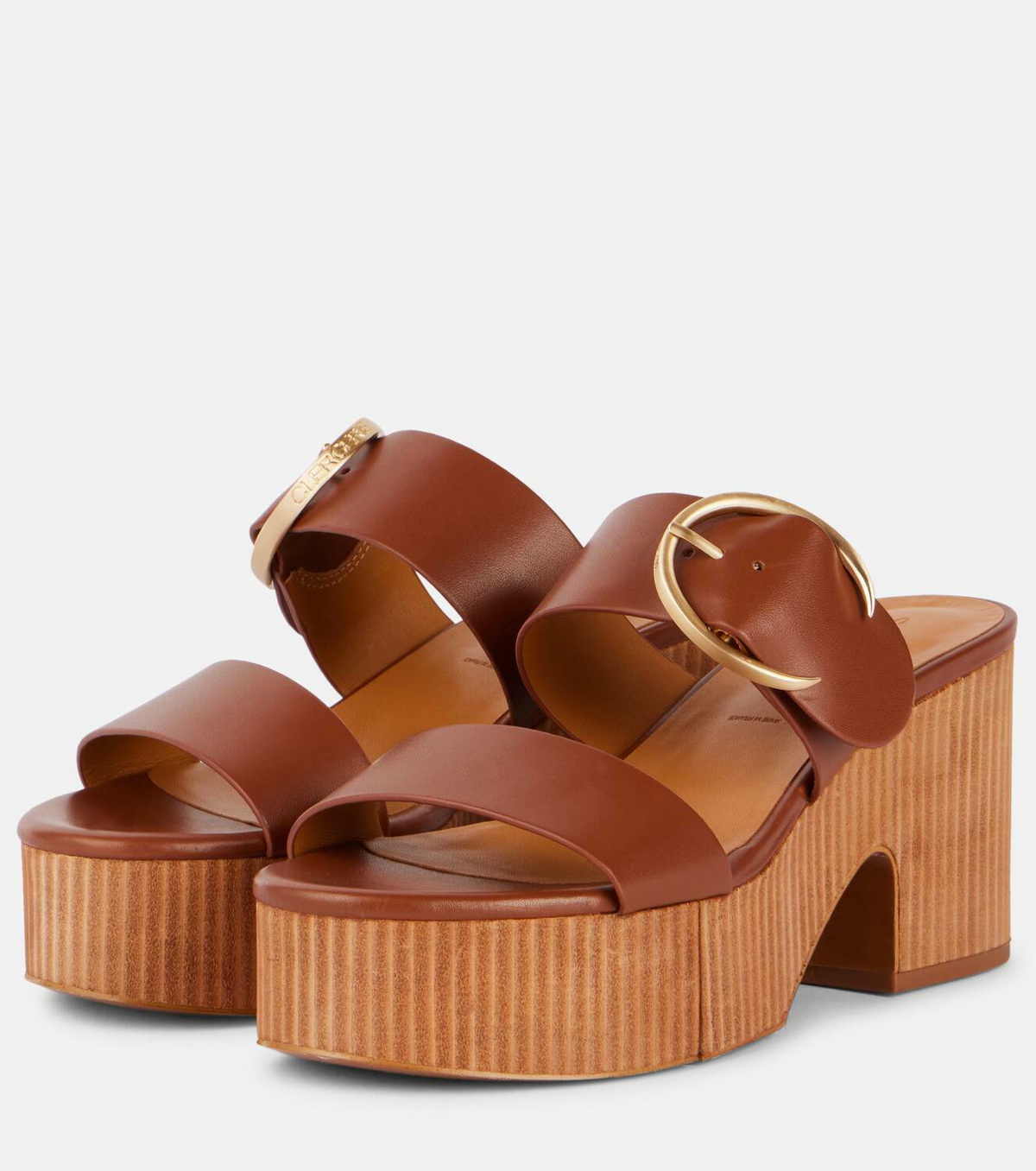 Clergerie Chance leather platform mules