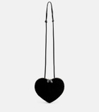 Alaïa Le Coeur Small shearling crossbody bag