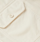 TOM FORD - Slim-Fit Button-Down Collar Brushed-Cotton Shirt - Neutrals