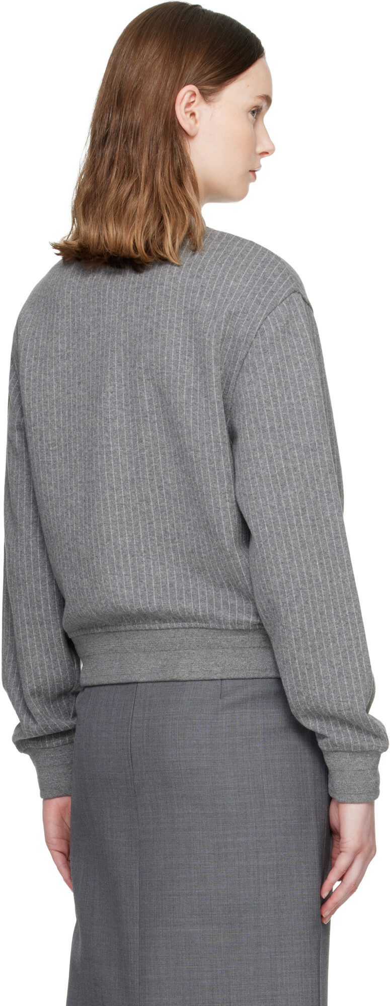 MACKAGE Grey JUNIPER-K Brushed Knit Bomber Jacket