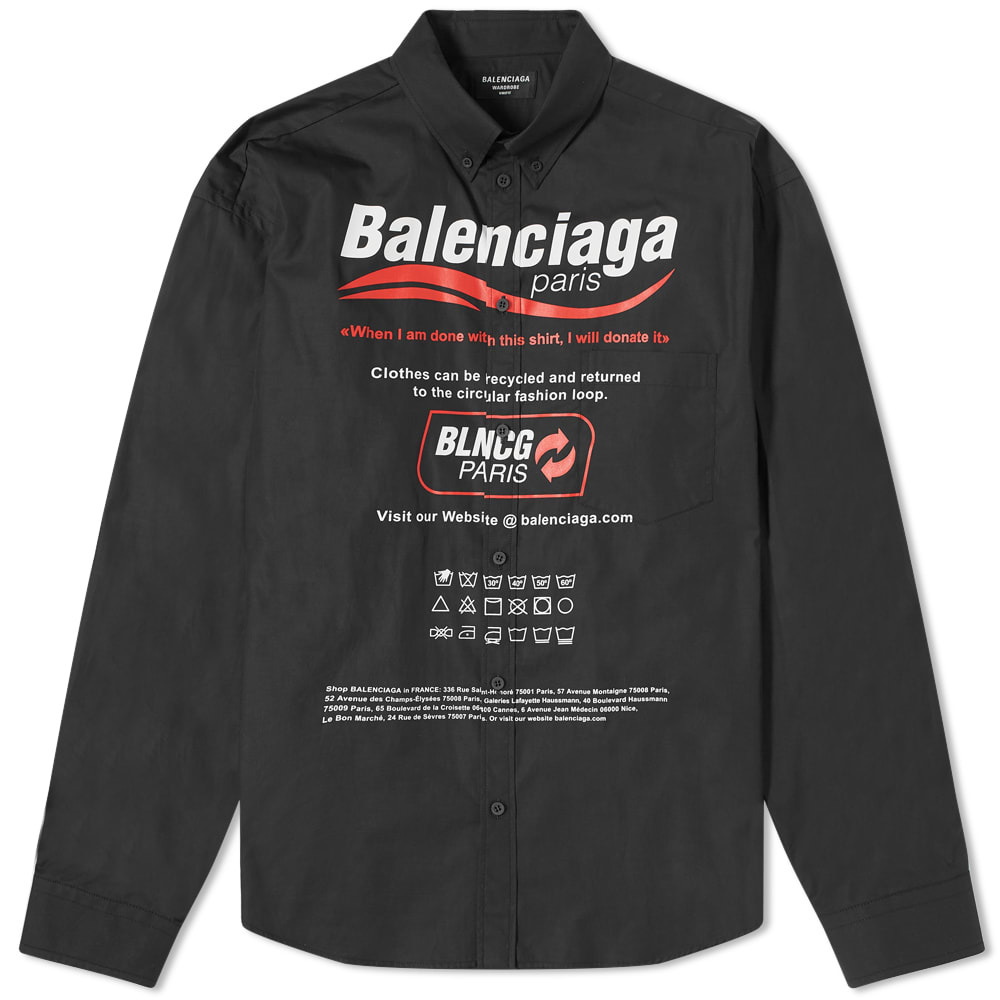 Balenciaga Dry Cleaning Logo Shirt Balenciaga