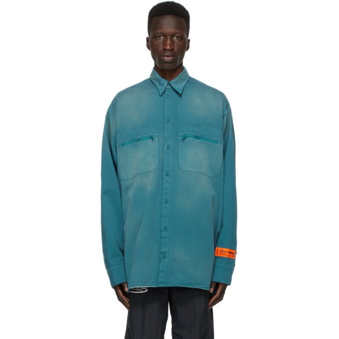 Heron Preston Blue Outdoor Shirt Heron Preston