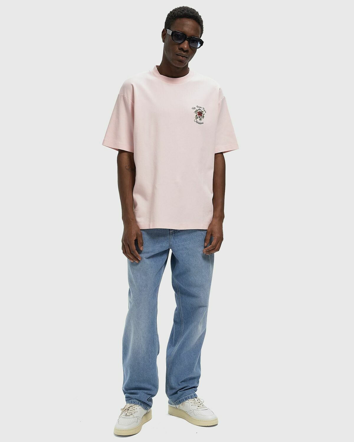 Drôle de Monsieur Slogan Rose Tee pink Mens Shortsleefe