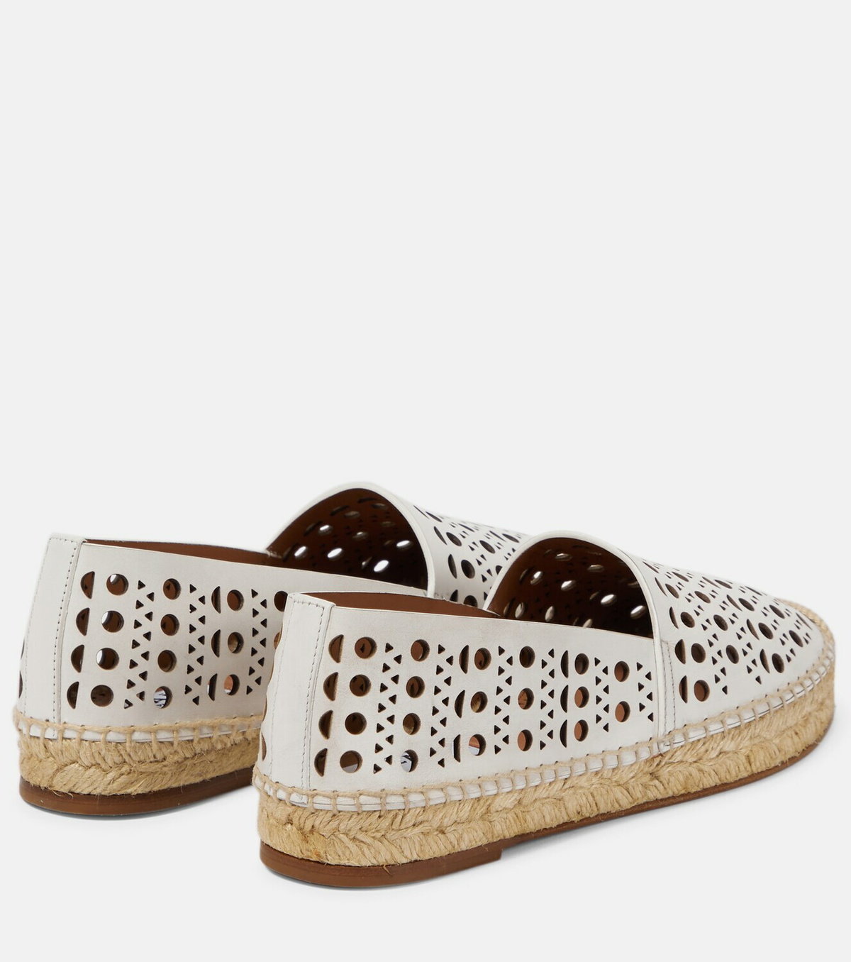Alaïa Laser-cut leather espadrilles