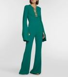 Elie Saab Embellished crêpe jumpsuit