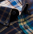 Loewe - Eye/LOEWE/Nature Button-Down Collar Patchwork Checked Cotton-Flannel Overshirt - Multi