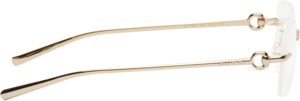 Gucci Gold Horsebit Glasses