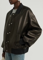 Khaite Spence Leather Jacket Black
