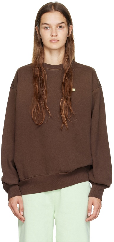 Photo: Acne Studios Brown Garment-Dyed Sweatshirt