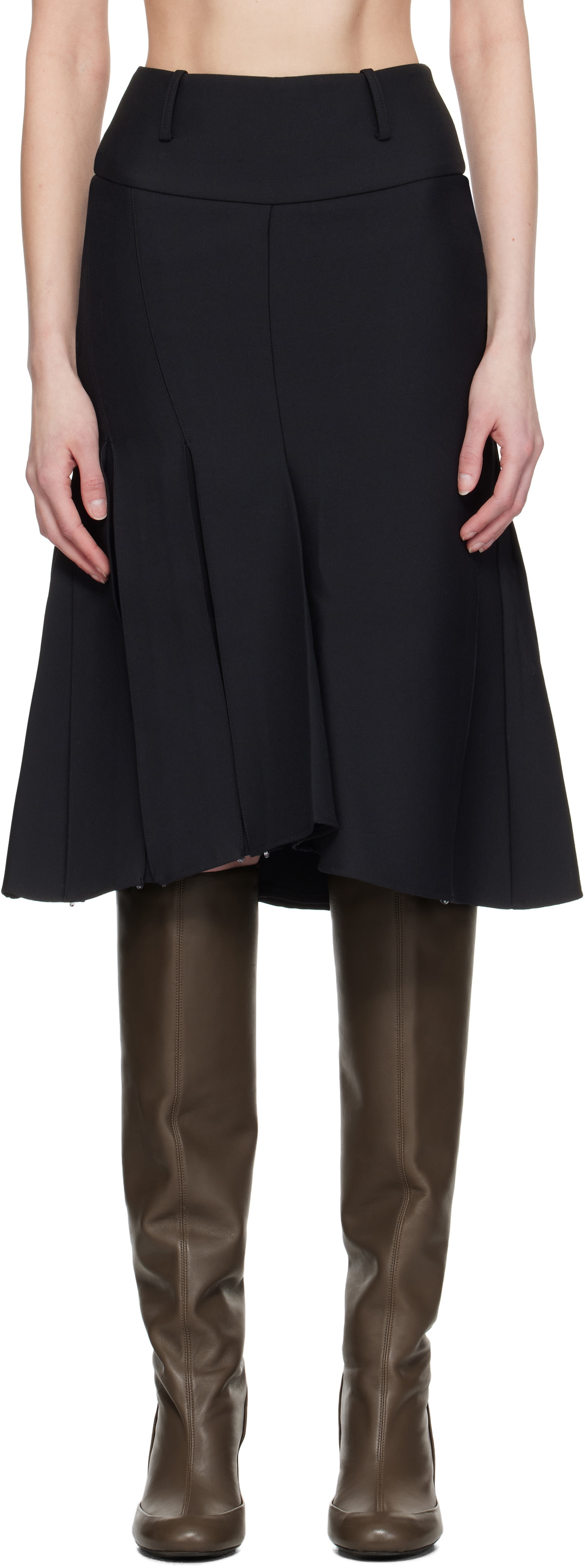 スカート fax copy express skirt Fax Copy Express Khaki Pegged Miniskirt Fax Copy Express