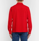 AMI - Checked Wool-Blend Flannel Shirt - Men - Red