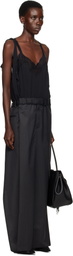 Balenciaga Black Patched Slip Maxi Dress